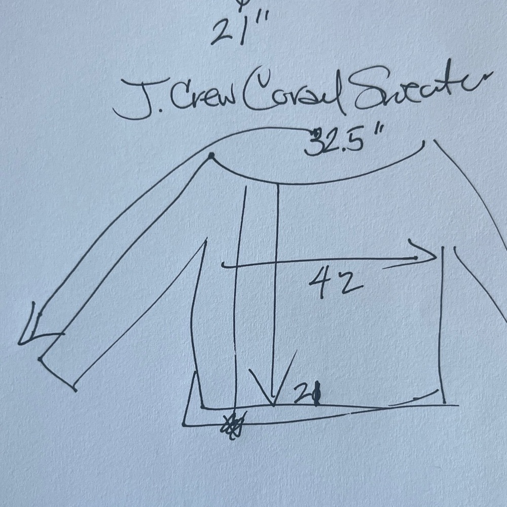 J. Crew Coral Orange Linen Long Sleeve Sweater XS - Picture 7 of 7
